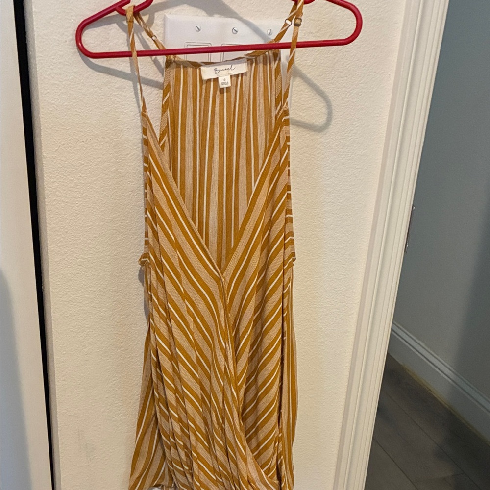 Lush Mustard and White Striped Camisole